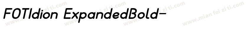 FOTIdion ExpandedBold字体转换